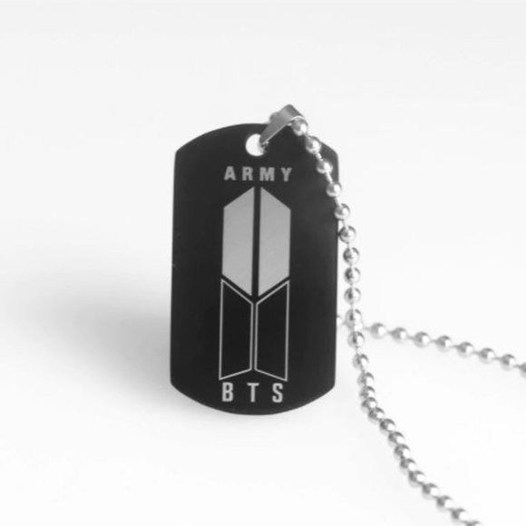 BTS 21 ARMY‎ LOGO KPOP Bangtan Boys Pendant Letter Necklace Silver Color… - Picture 1 of 16